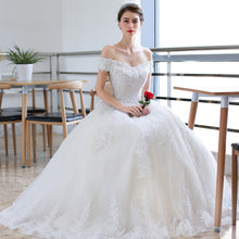 Load image into Gallery viewer, 2023 New Vintage Lace Wedding Dress Off The Shoulder Simple Prinecess Wedding Gowns Custom-made Plus Size
