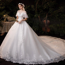 Load image into Gallery viewer, With Long Train Lace Embroidery Ball Gown Princess Luxury Plus Size
