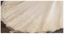 Load image into Gallery viewer, Full Sleeve Wedding Dress With Train Ball Gown Princess Luxury Lace Vestido De Noiva Custom Size
