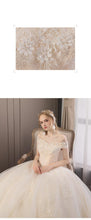 Load image into Gallery viewer, 2023 Off White Sexy Boat Neck Wedding Dress Beautiful Lace Flower Ball Gown Off The Shoulder Princess Bridal Dress Custom Made
