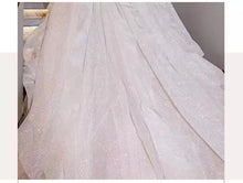 Load image into Gallery viewer, Boat Neck Wedding Dress Luxury Lace Embroidery Bridal Ball Gown Classic Off The Shoulder
