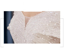 Load image into Gallery viewer, Off The Shoulder Wedding Dress Sweep Train Ball Gown Wedding Gown Vestido De Noiva Luxury Prinecess Bride Dress
