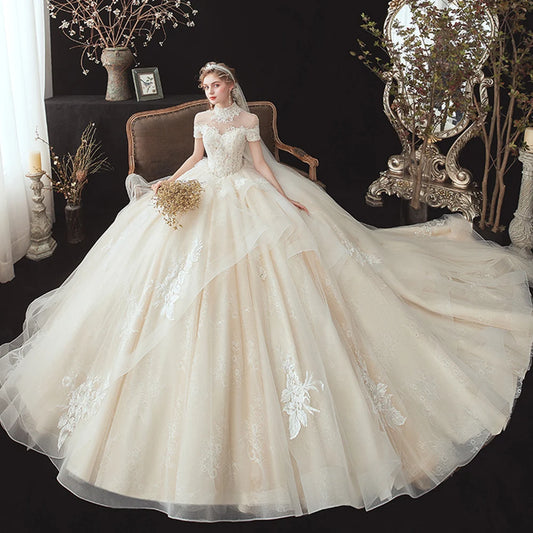 Beading Appliques Lace Princess Ball Gown Dresses