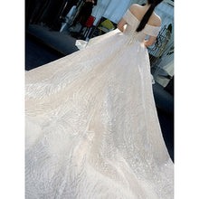 Load image into Gallery viewer, Off The Shoulder Wedding Dress Sweep Train Ball Gown Wedding Gown Vestido De Noiva Luxury Prinecess Bride Dress
