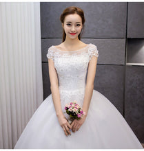Load image into Gallery viewer, Classic O-neck Lace Up Ball Gown
