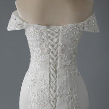 Load image into Gallery viewer, Mermaid Off The Shoulder Sexy Lace Mermaid Bridal Dresses
