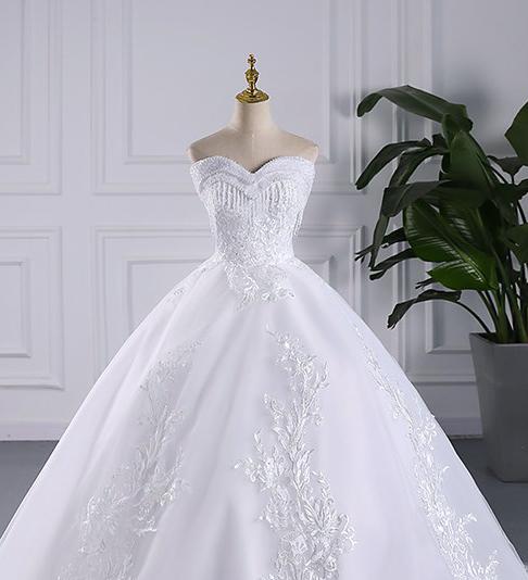 Lace Crystal Beaded Wedding Dresses New Plus Size Off The Shoulder Wedding Gown