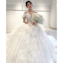 Load image into Gallery viewer, Luxury Off The Shoulder Sexy V-neck Bridal Dress
