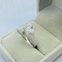 Load image into Gallery viewer, Real 2 Carat 8mm Moissanite Wedding Ring 925 Sterling Silver Band D Color
