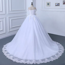 Load image into Gallery viewer, Off The Shoulder Beading Wedding Dress Ball Gown Pearls Bridal Dress
