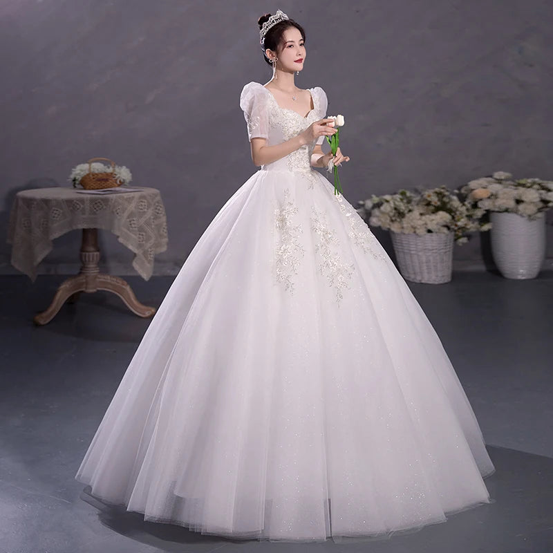 Ball Gown Wedding Dresses Off The Shoulder Wedding Gowns Elegant Appliques Beaded Bridal Dress Plus Size Vestidos De Novia 2023
