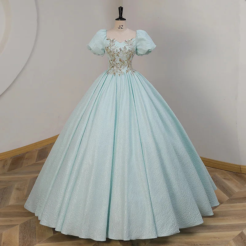 Elegant Ball Gown Women Quinceanera Dresses Appliques Prom Birthday Party Gowns