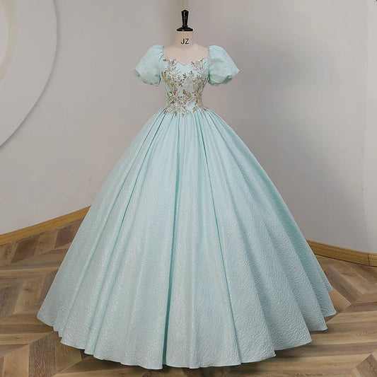 Elegant Ball Gown Women Quinceanera Dresses Appliques Prom Birthday Party Gowns