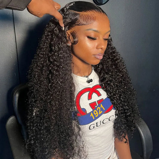 Hd 13x6 Lace Wig Human Hair Curly Wig 40 Inch Brazilian Pre Plucked