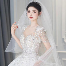 Load image into Gallery viewer, Wedding Dress Plus Size Bridal Gowns Custom Made  Short Sleeves
