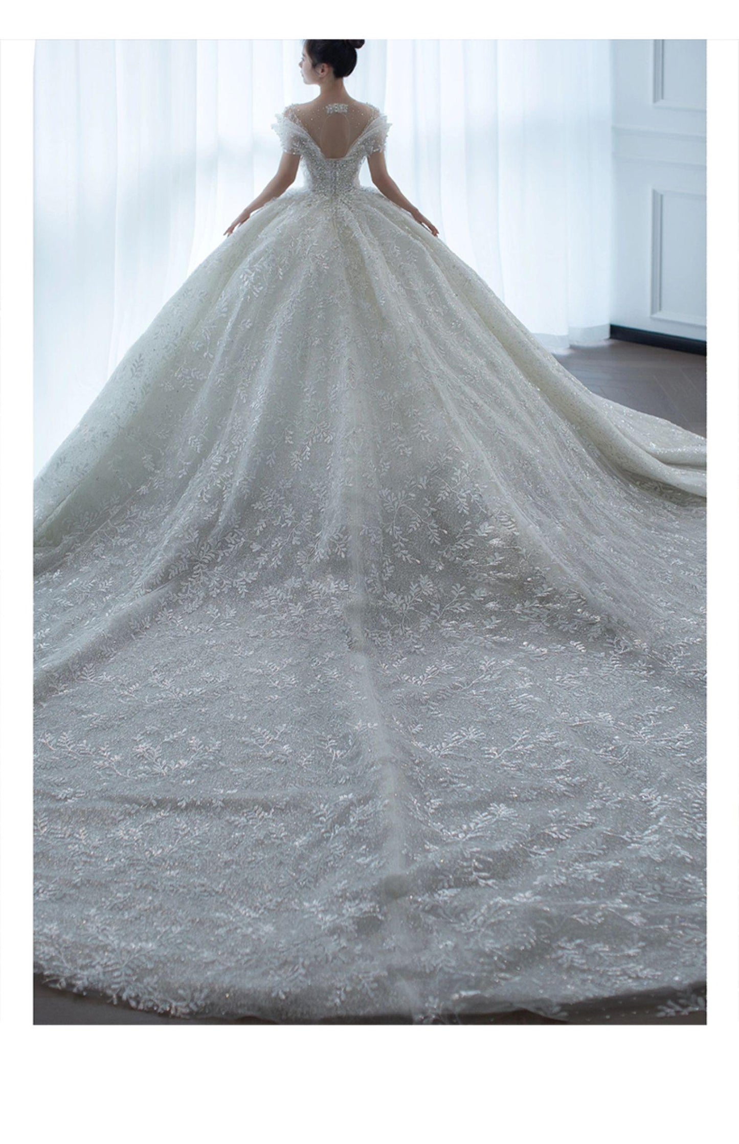 Wedding Dress Off The Shoulder V-neck Sexy Lace