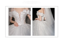 Load image into Gallery viewer, Luxury Off The Shoulder Sexy V-neck Bridal Dress
