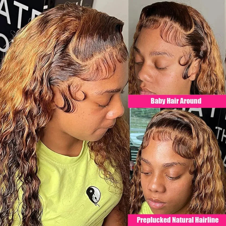 Curly Wig 4/27 Highlight 13x6 Lace Frontal Wig Human Hair