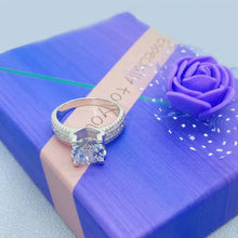 Load image into Gallery viewer, Real 2 Carat 8mm Moissanite Wedding Ring 925 Sterling Silver Band D Color
