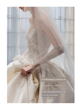 Load image into Gallery viewer, Light Wedding Dress New Bride Classy Main Yarn French Wedding Veil Vintage Satin
