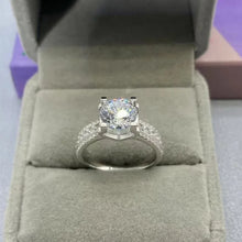 Load image into Gallery viewer, Real 2 Carat 8mm Moissanite Wedding Ring 925 Sterling Silver Band D Color
