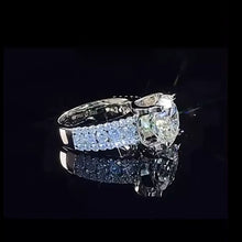 Load image into Gallery viewer, Real 2 Carat 8mm Moissanite Wedding Ring 925 Sterling Silver Band D Color
