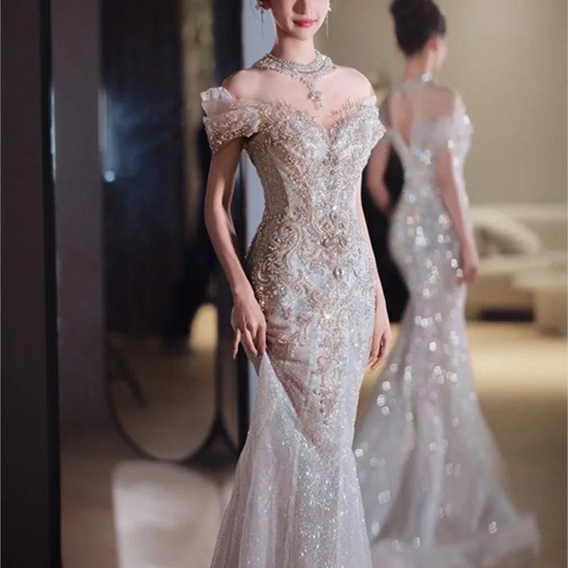 Fishtail new main yarn female wedding dress