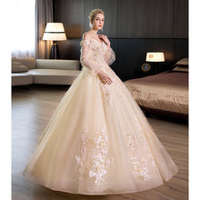Load image into Gallery viewer, Long Sleeve Quinceanera Dress Off The Shoulder
