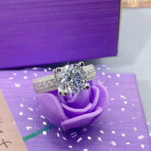 Load image into Gallery viewer, Real 2 Carat 8mm Moissanite Wedding Ring 925 Sterling Silver Band D Color
