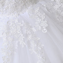 Load image into Gallery viewer, Off The Shoulder Lace Ball Gown Simple Wedding Dress
