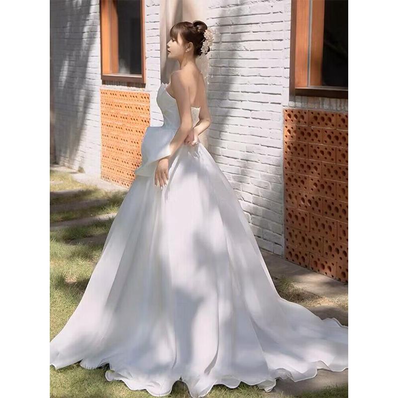 Strapless Wedding Dress Silky