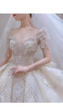 Load image into Gallery viewer, Luxury Vintage Shiny Long Train Big Beading Ball Gown
