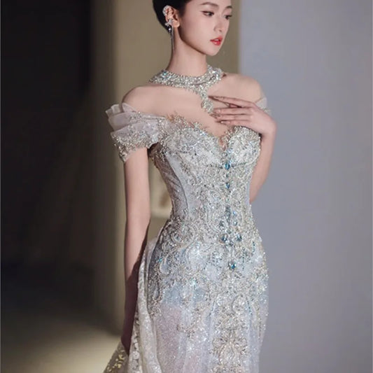 Fishtail new main yarn female wedding dress