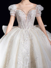 Load image into Gallery viewer, Luxury Off The Shoulder Lace Up Bridal Ball Gown
