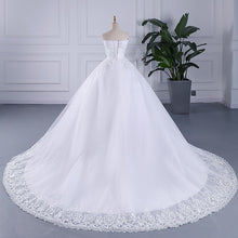 Load image into Gallery viewer, Lace Crystal Beaded Wedding Dresses New Plus Size Off The Shoulder Wedding Gown

