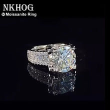 Load image into Gallery viewer, Real 2 Carat 8mm Moissanite Wedding Ring 925 Sterling Silver Band D Color
