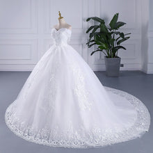 Load image into Gallery viewer, Lace Crystal Beaded Wedding Dresses New Plus Size Off The Shoulder Wedding Gown
