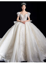 Load image into Gallery viewer, Luxury Off The Shoulder Lace Up Bridal Ball Gown
