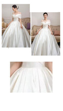 Load image into Gallery viewer, Simple Satin Wedding Dress Bridal Ball Gown
