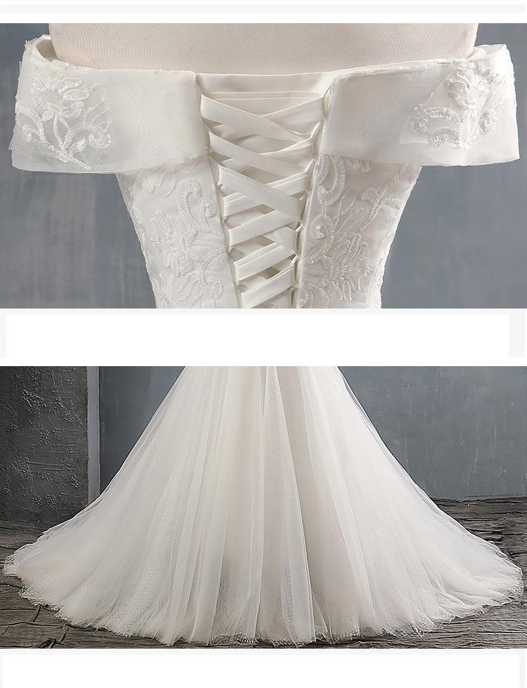 Elegant Sexy Mermaid Off The Should Lace Applique Bride Dress Custom