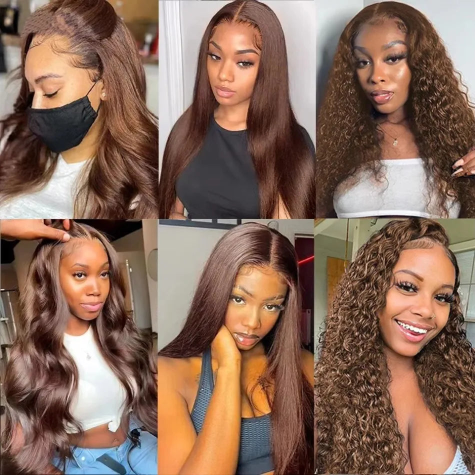 Chocolate Brown Lace Front Wig Body Wave 13x6 Hd Lace Frontal Wig
