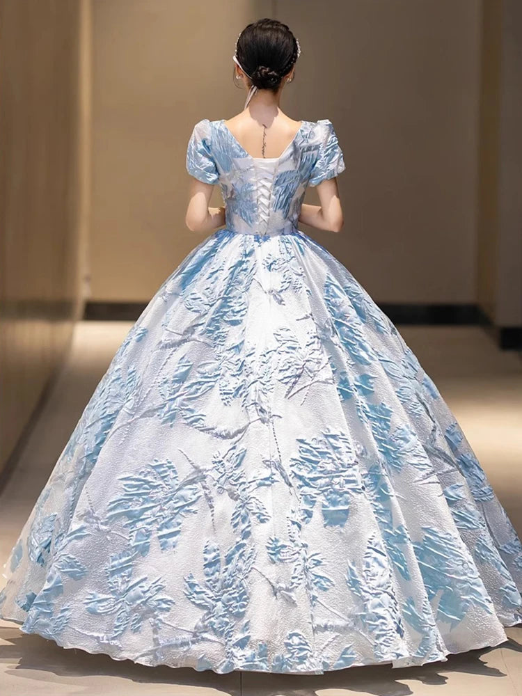 Shiny Appliques Prom Quinceanera Dresses
