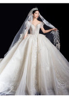 Load image into Gallery viewer, Luxury Off The Shoulder Lace Up Bridal Ball Gown
