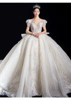 Load image into Gallery viewer, Luxury Off The Shoulder Lace Up Bridal Ball Gown
