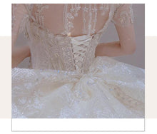 Load image into Gallery viewer, Luxury Vintage Shiny Long Train Big Beading Ball Gown
