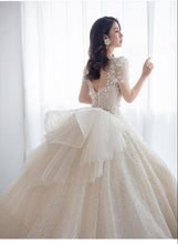 Load image into Gallery viewer, Handmade Luxury Shining Sequins Princess Ball Gown With Sweep Train Vintage

