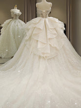 Load image into Gallery viewer, 2023 New Off The Shoulder Wedding Dress Lace Up Luxury Bridal Ball Gown Vestido De Noiva Sweep Large Train Plus Size Made Custom

