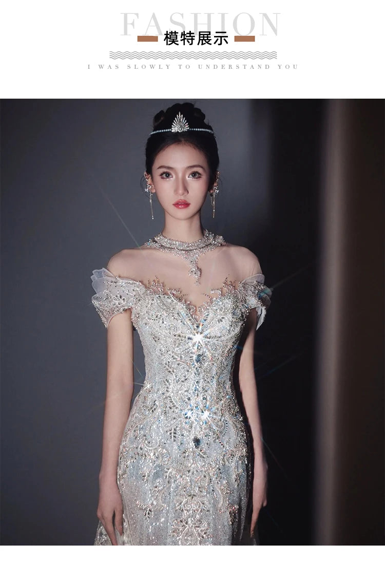 Fishtail new main yarn female wedding dress