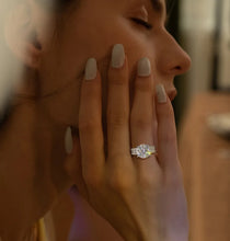 Load image into Gallery viewer, Real 2 Carat 8mm Moissanite Wedding Ring 925 Sterling Silver Band D Color
