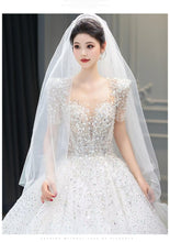 Load image into Gallery viewer, Wedding Dress Plus Size Bridal Gowns Custom Made  Short Sleeves
